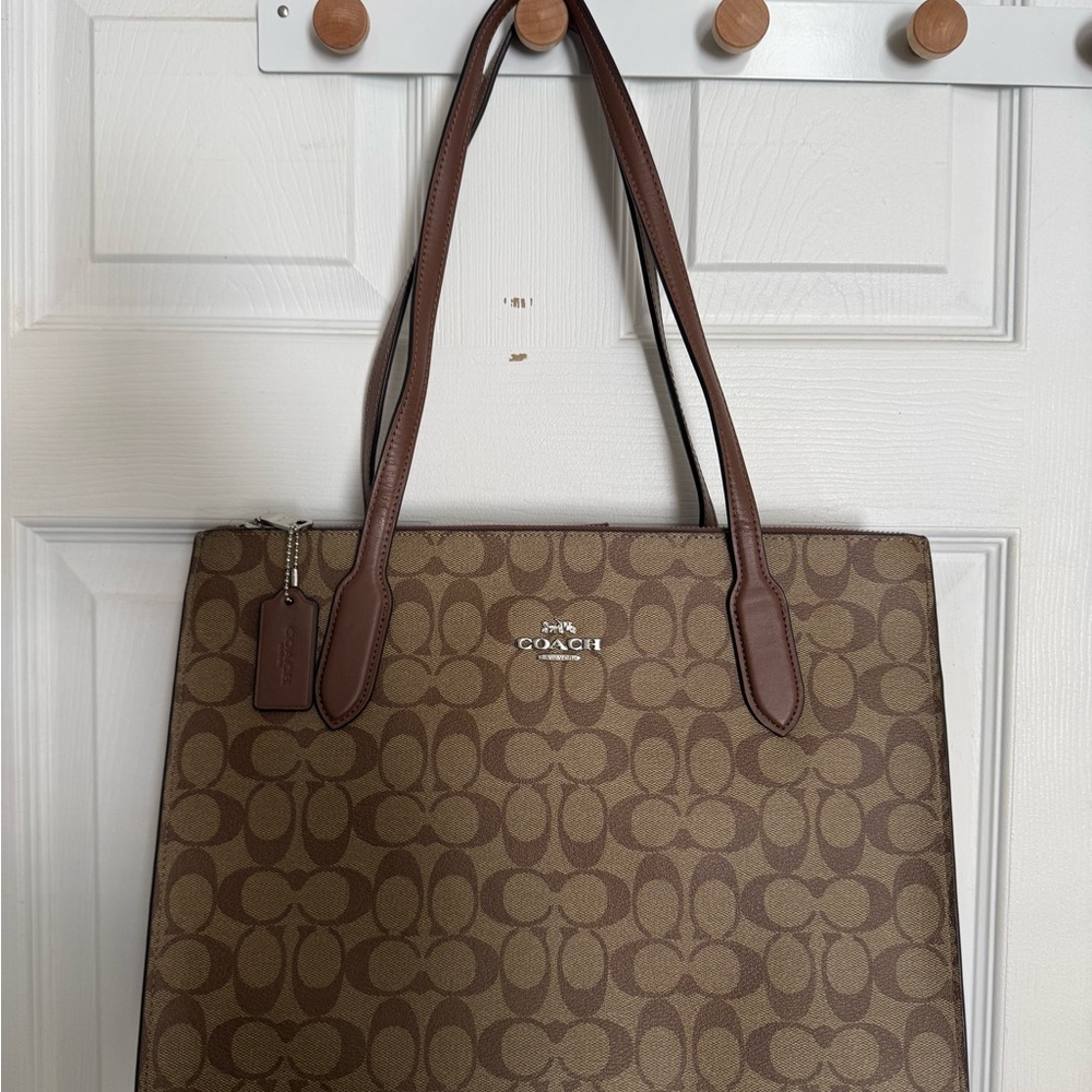 Coach Tan and Brown Tote